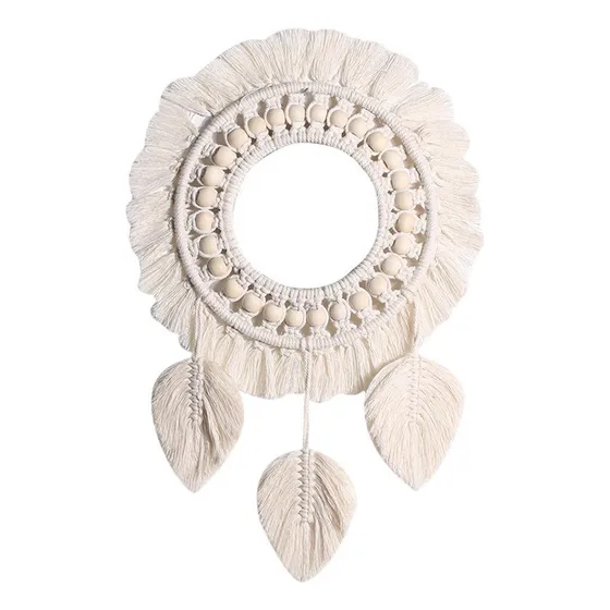 Espejo De Pared De Macramé Grande Que Cuelga Sale De