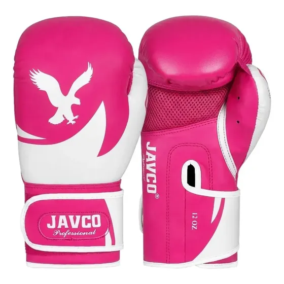 Guantes Javco De Boxeo - Kickboxing - Muay Thai 10oz Pink White