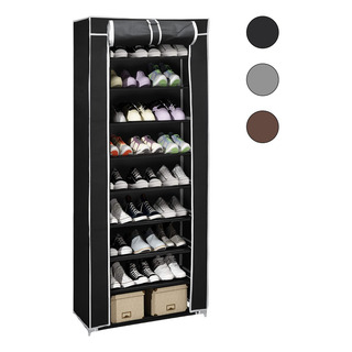 Zapatera Organizador 9 Niveles Capacidad 27 Pares Closet Zapato Tela Impermeable Cubierta Enrollable Blick Color Negro Zapatera Organizador 9 Niveles Capacidad 27 Pares Closet Zapato Tela Impermeable Cubierta Enrollable Blick Color Negro