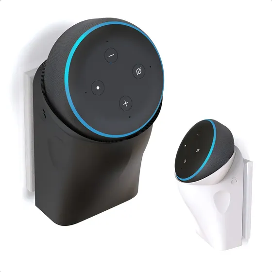 Suporte De Tomada Parede Amazon Alexa Echo Dot 3 Apoio V2 - Preto
