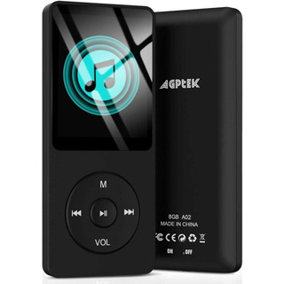 Reproductor De Mp3 Agptek Memoria De Hasta 128gb Negro Reproductor De Mp3 Agptek Memoria De Hasta 128gb Negro
