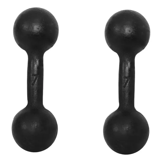 Halter Bola Pintado 7kg Peso De Academia Dumbell Musculação