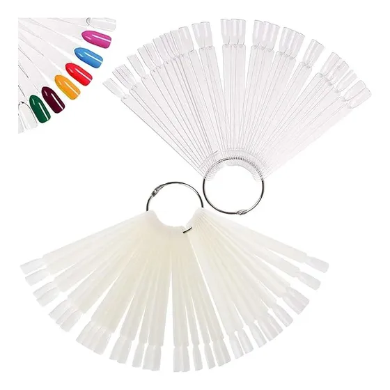 Muestrario De Uñas Para Practicar Manicure 50u Color Transparente