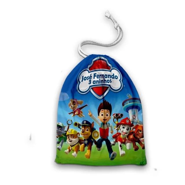 35 Sacolinhas Surpresa Personalizada Tecido (15x20) Temas