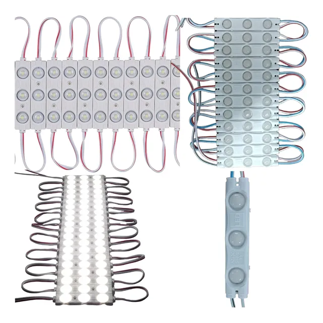 200pz Módulos De 3 Led Smd Con Lupa 12v Exterior Blanco Frío