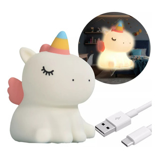 Velador Infantil Led Usb Luz Noche Recargable Silicona Velador Infantil Led Usb Luz Noche Recargable Silicona