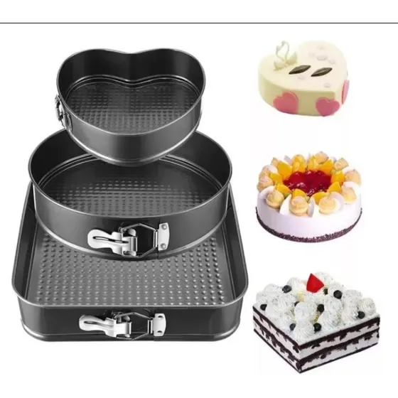 Kit Molde Tortera Desmontable 3 Piezas  Repostería