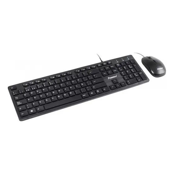 Combo Teclado Mouse Janus Alambrico K841+m377 Teclado Negro
