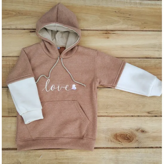 Canguro Tiki Oversize Niña Infantil Deportivo Con Felpa