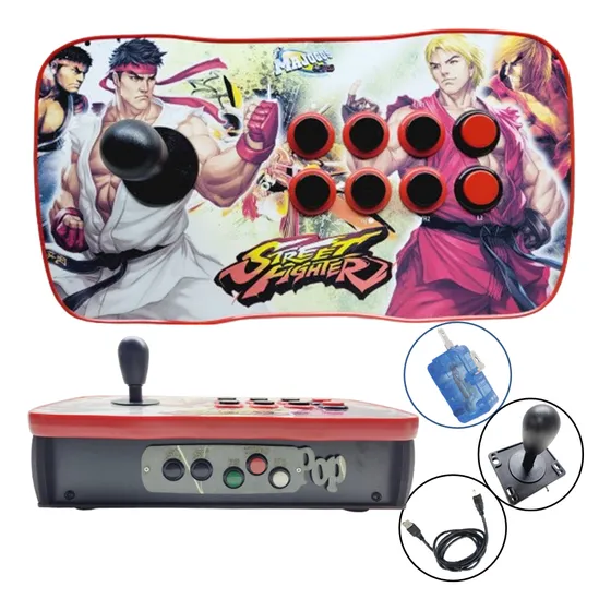 Controle Arcade Majogos Pop Fliperama P/ Pc/play3/rasp/tvbox