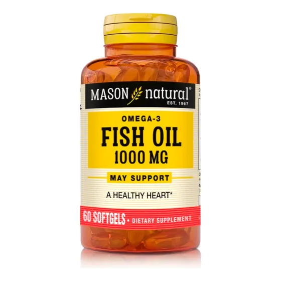 Omega 3 Aceite De Pescado 1000mg (60 Cápsulas) - Mason Natur