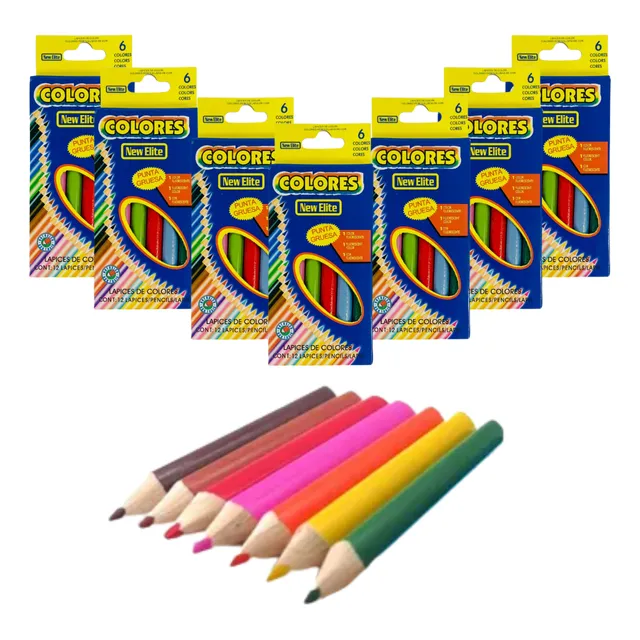 Pack X24 De Colores Cortos X6 Para Sorpresitas