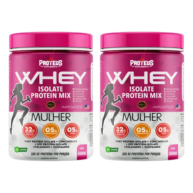 Whey Protein Feminino Isolado Concentrado Suplemento Pó 1kg