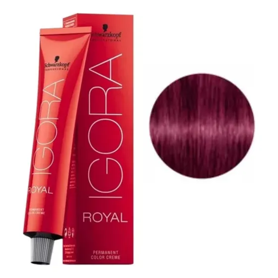 Tinta Schwarzkopf Igora Royal 9-98 Rubio Claro Violeta Rojo