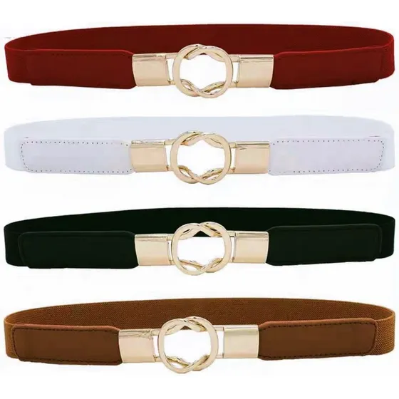 4pcs Cinturones Para Mujere Elástico Elegantes Ajustable