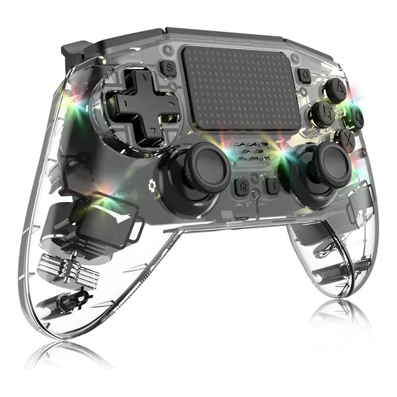 Controlador De Juego Inalámbrico Transparente Para Ps4