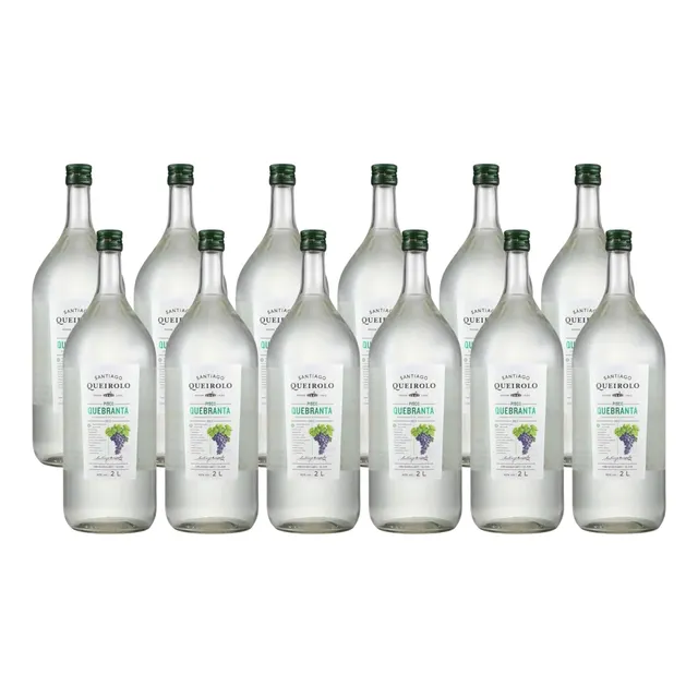 Pack 12 Unidades Pisco Santiago Queirolo Quebranta 2l