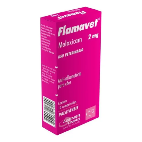 Flamavet Para Cães 2mg Com 10 Comprimidos Agener - Original