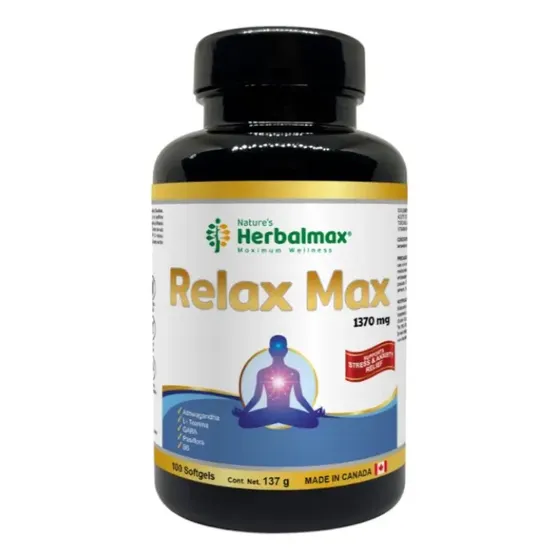 Relax Max Herbalmax 1370 mg | 100 Softgels | Cuotas sin interés