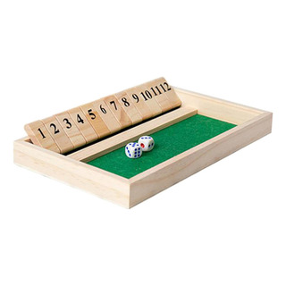 Juego P Shut The Box - Juego De Dados De Madera Con 12 Juego P Shut The Box - Juego De Dados De Madera Con 12