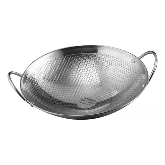 3 Olla Wok De Doble Oreja, Utensilios De Cocina Wok De Acero