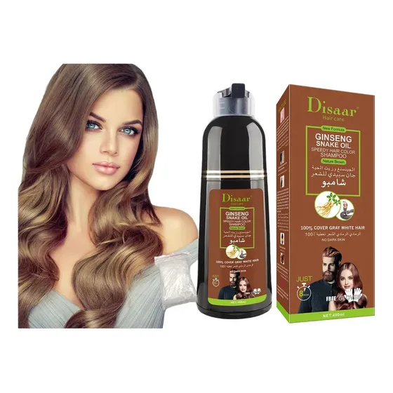Shampoo Colorante Tinte Rápido Canas Café Marrón Ginseng