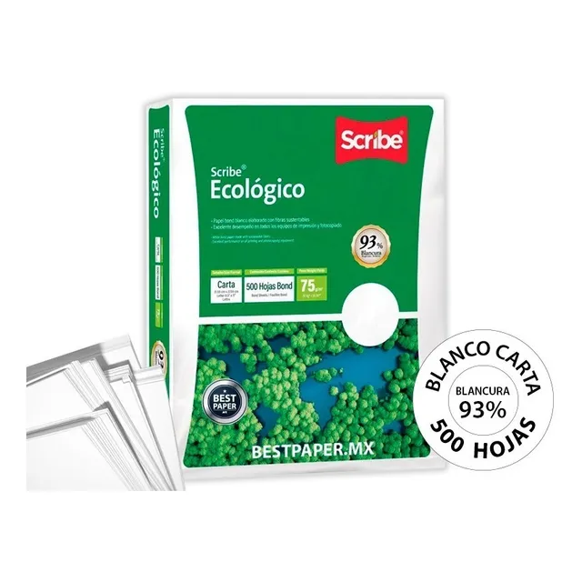 Papel Bond Scribe Ecologico Carta 75 gr - 500 Hojas