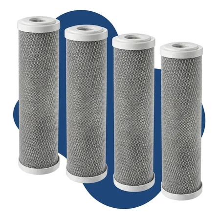 Kit 4 Refil Filtro 9.3/4 Carbon Block Carvão Ativado Carcaça