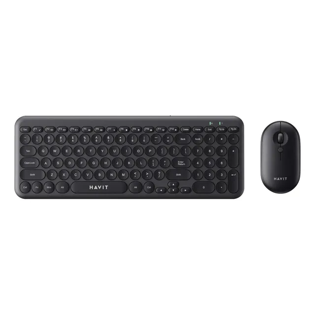 Kit Combo Teclado Y Mouse Inalambrico Havit Kb254 | Numerico Teclado Negro