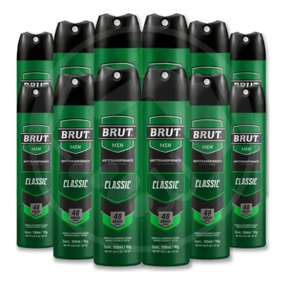 Brut Desodorante Classic Masculino 150ml 48h (12un)
