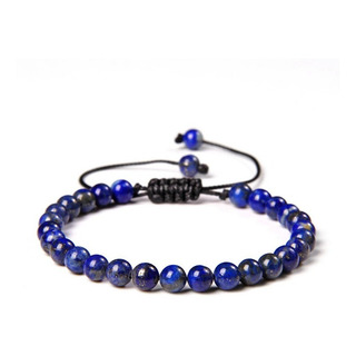 Pulsera Cuentas Abalorios Lapislázuli Natural Unisex Kyk67 Pulsera Cuentas Abalorios Lapislázuli Natural Unisex Kyk67