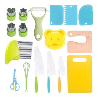 17 Piezas De Utensilios De Cocina Montessori, Cuchillo 17 Piezas De Utensilios De Cocina Montessori, Cuchillo