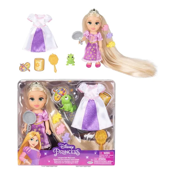 Muñeca Rapunzel Cabello Largo Con Accesorios
