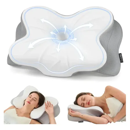Travesseiro Ortopédico Cervical Nasa Ergonômico Borboleta Duas Alturas