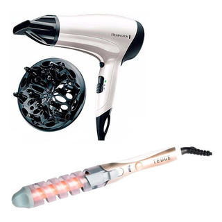Combo Secador De Pelo Cabello Remington + Buclera Rizador Combo Secador De Pelo Cabello Remington + Buclera Rizador