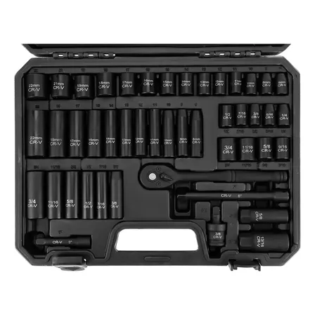 Jogo Kit De Ferramentas Manuais Chave Catraca 3/8 Dobevi Preto