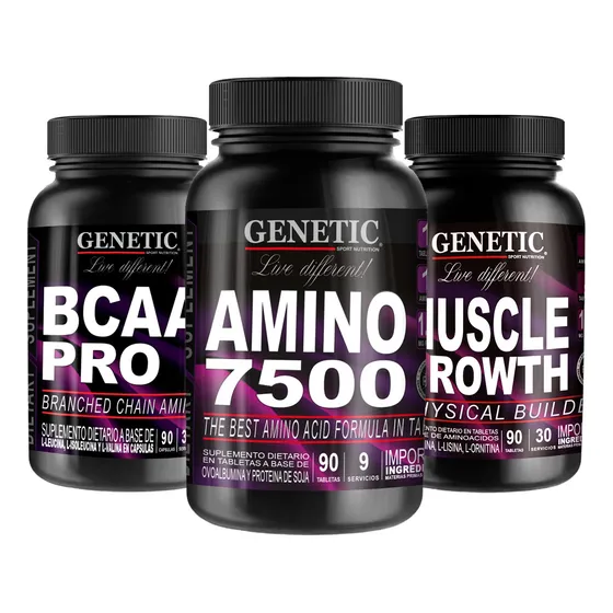 Aumento Muscular Amino 7500 Bcaa Pro Muscle Growth Genetic