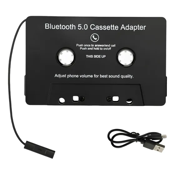 Adaptador Fita Cassete K7 Toca Fitas Carro Bluetooth 5.0 Mp3