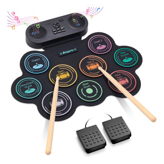 Conjunto De Bateria Eletrônica Anpro 9 Drum Pad Com Alto-fal Conjunto De Bateria Eletrônica Anpro 9 Drum Pad Com Alto-fal