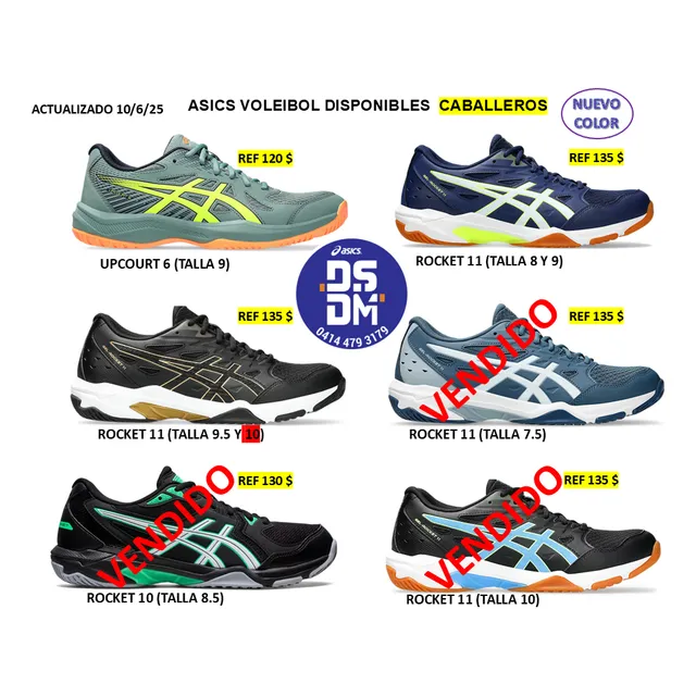 Zapatos Asics Originales Voleibol Damas Y Caballeros