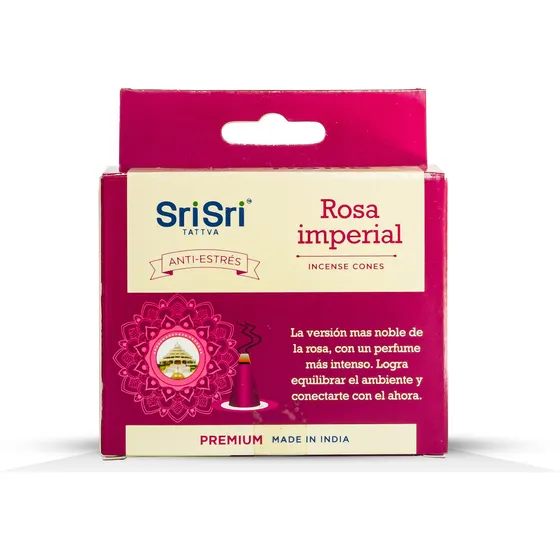 Incienso Cono Rosa Imperial 15u - Sri Sri Tattva