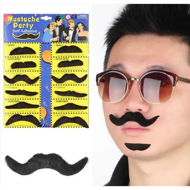 Bigotes Para Fiesta Mexicana Mustaches Charro X12 Und Difraz