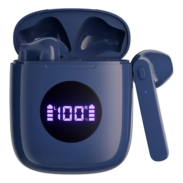 Audífonos Inalámbricos Occiam N7 In Ear 50h Batería Cancelación De Ruido Hi-fi Bajo Pantalla De Carga Conexión Rápida Control Con Un Botón Iseño Ergónomico Ipx7 Color Azul