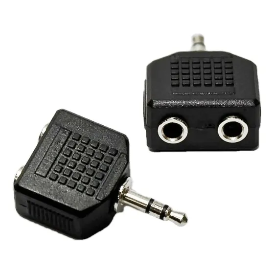 Duplicador Auxiliar Audio 1 Mini Jack 3.5mm Macho X 2 Hembra