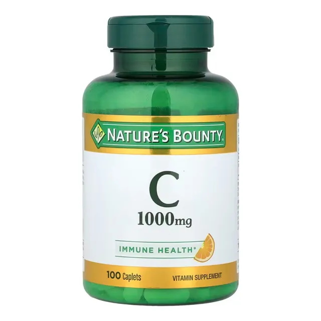 Nature's Bounty Vitamina C 1000 mg 100 tabletas recubiertas antioxidante sin gluten sin sabores