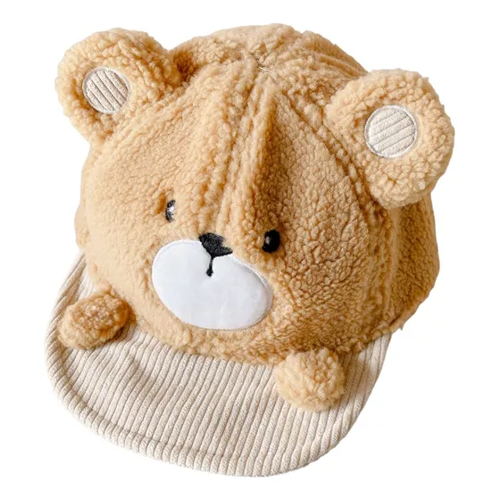 Gorro De Osito Para Niños Invernal Con Visera - Aiub