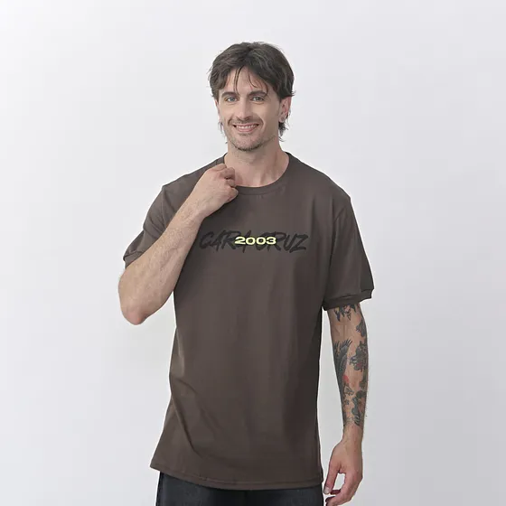 Remera Oversize Hombre Bordada Cara Cruz Jeans Estampada