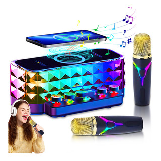 Bocina Bluetooth 2 Micrófono Led Altavoces Carga Inalámbrica Iotwe Bocina Bluetooth 2 Micrófono Led Altavoces Carga Inalámbrica Iotwe