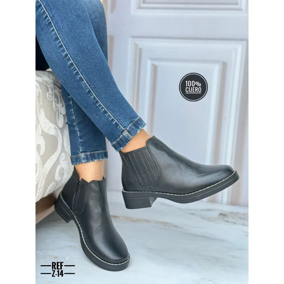 *hermosos Botin En Cuero Para Dama