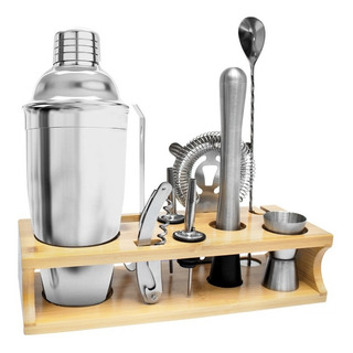 Set Kit Bartender Barman Coctelera Libercam Coct-70 Bambu Tragos Acero Inoxidable Set Kit Bartender Barman Coctelera Libercam Coct-70 Bambu Tragos Acero Inoxidable